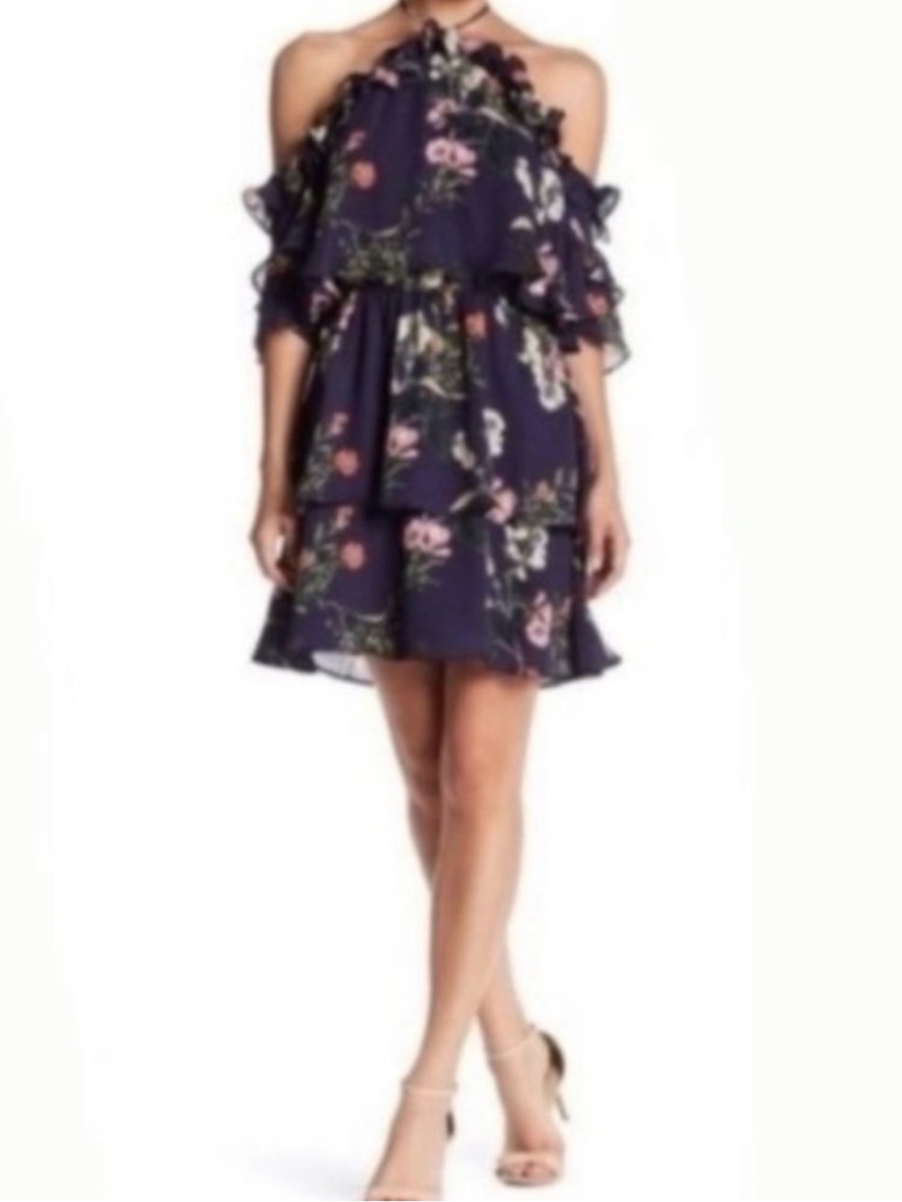 Parker Navy Floral Dress